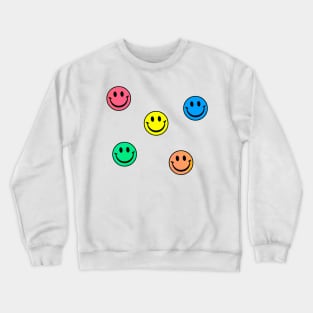 90s Smiley Faces Crewneck Sweatshirt